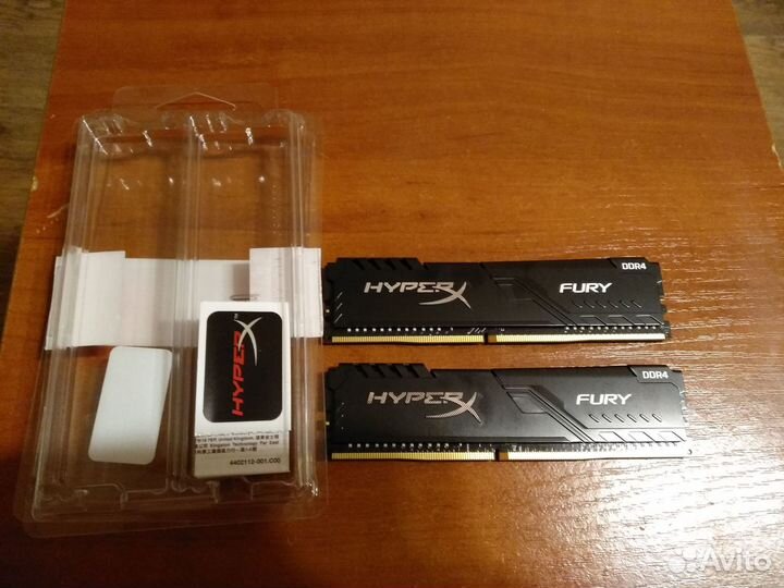 Kingston HyperX fury Black ddr4 2*8/16gb 3466