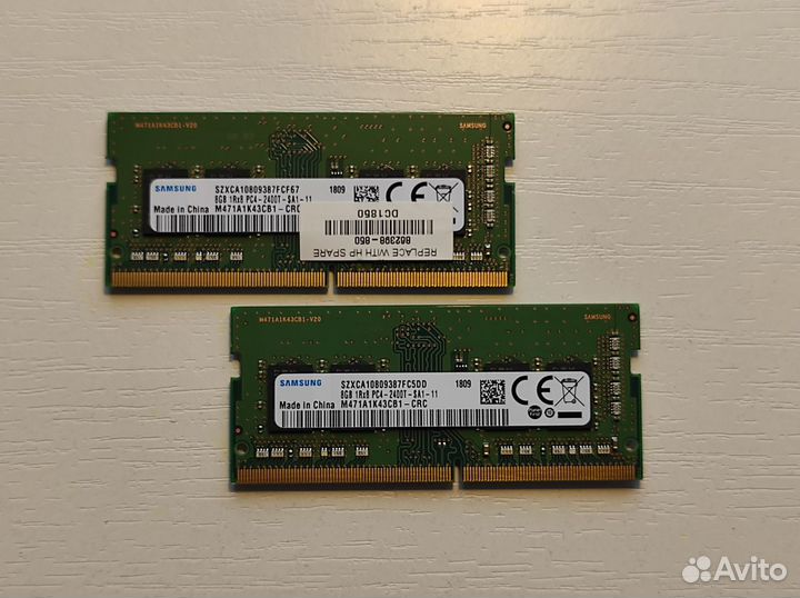 Оперативная память SO-dimm DDR4 16Gb 2x8Gb Samsung