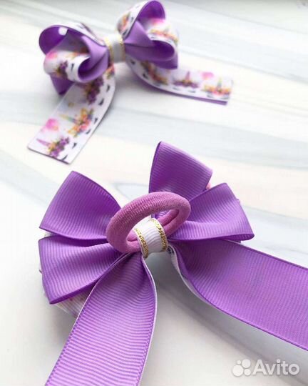 Бантики для волос с единорогом