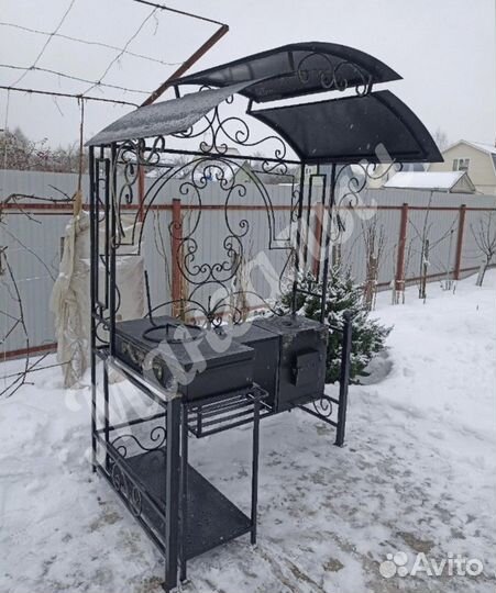 Мангал с крышей