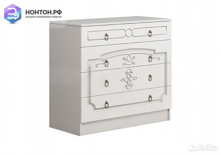 Комод Каролина белый глянец / белый