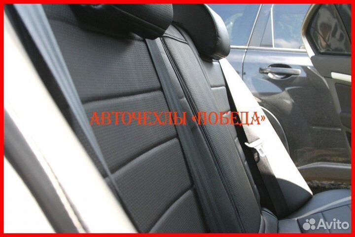 Чехлы Skoda Octavia A5 из экокожи чёрные Классика