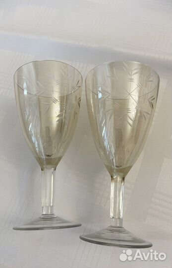 Хрустальные фужеры, снежинка, винтаж СССР