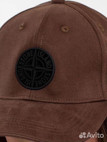 Кепка бейсболка женская коричневая Stone Island