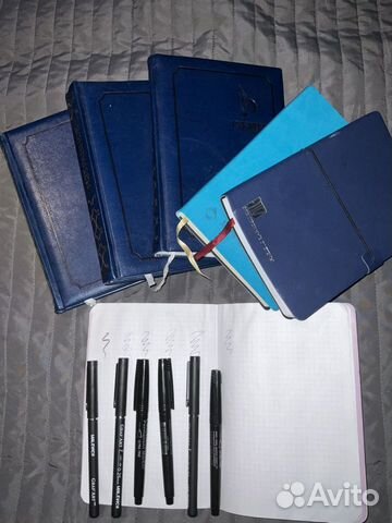 Записная книжка блокнот, маркер ручка