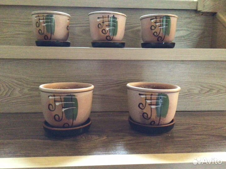 Горшки керамические и стеклянные