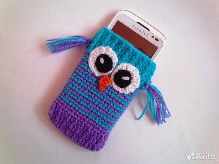 Уникальный вязаный чехол для телефона своими рукам