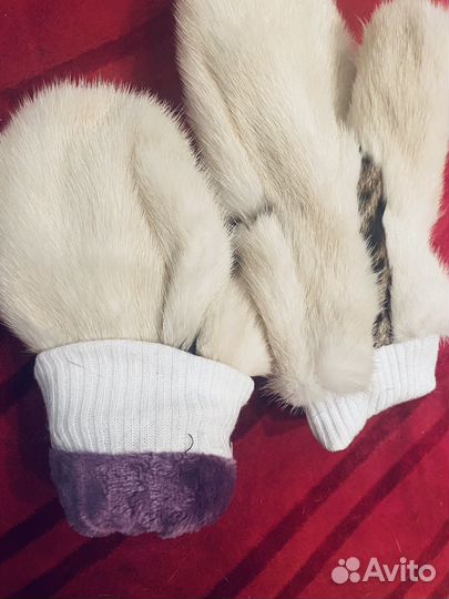 Варежки Светлые с рысь