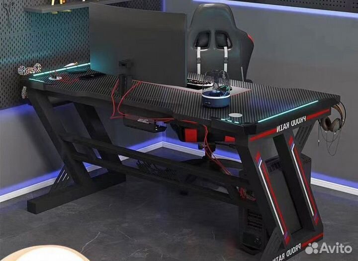 Игровой компьютерный стол с RGB подсветкой