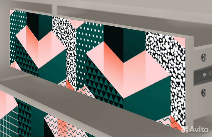 Тв-тумба T4 - Сатин - Geometric Madness