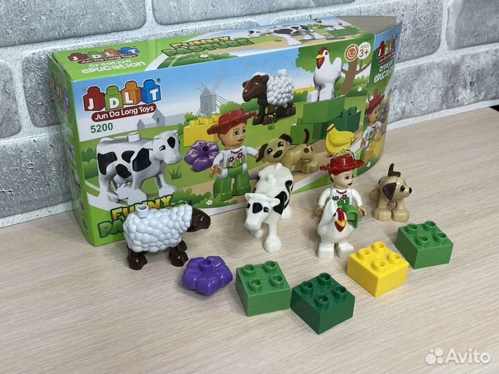 Конструктор Веселая ферма аналог Лего Дупло
