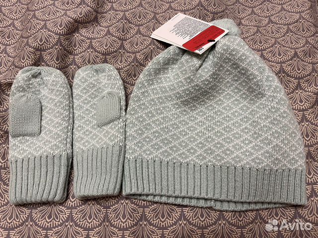 Новые Демисезонные шапочка 46-48 и варежки