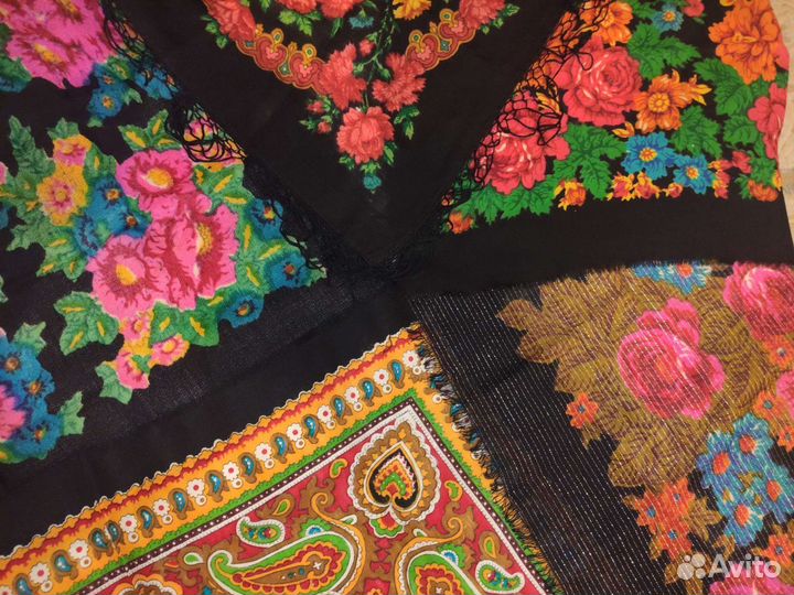 Платок черный винтаж