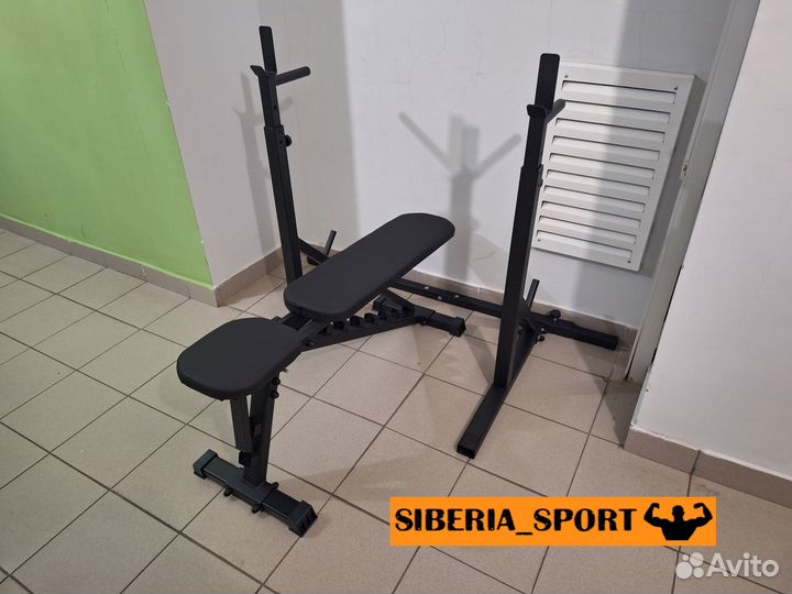 Стойки для штанги + скамья