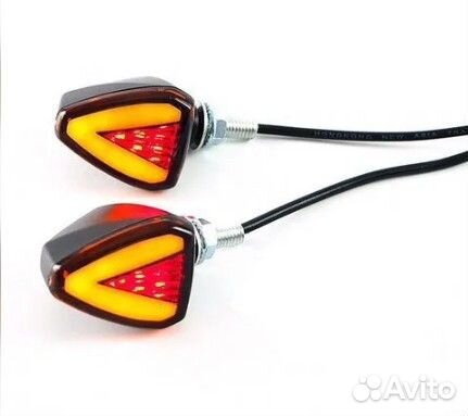 Поворотники со стоп сигналом для мото, мотоцикла