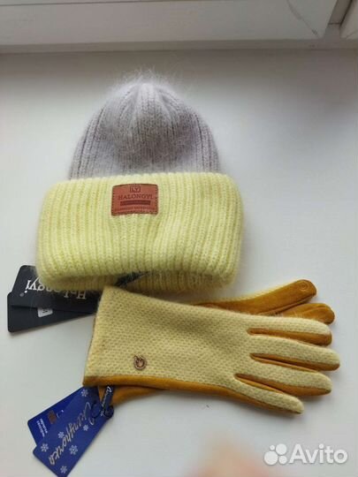 Шапка и перчатки (новые)