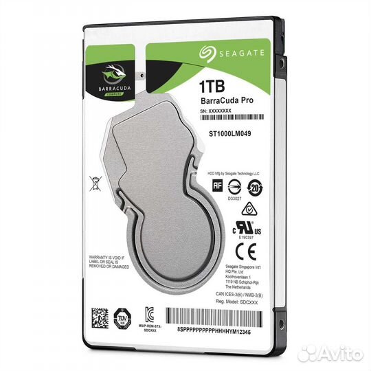 Жесткий диск Seagate BarraCuda ST1000LM049, 1TB, 2