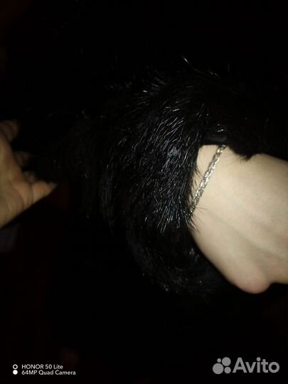 Шуба натуральная, чёрного цвета, нутрия, под норку