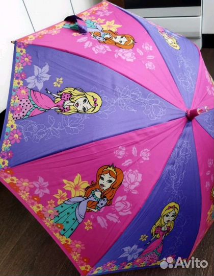 Зонт детский новый с лампочкап по краям