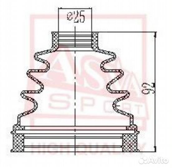 Asva asbt-INR51 Пыльник шруса (комплект без смазки