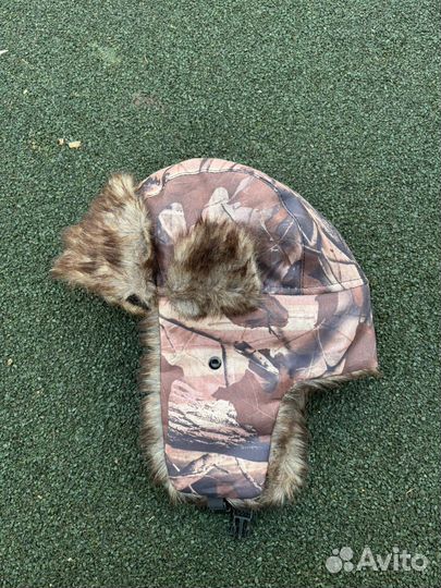 Шапка ушанка с мехом y2k