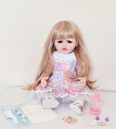 Кукла виниловая реборн 55 см