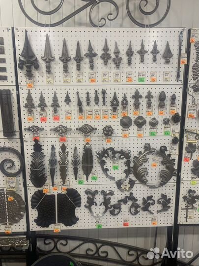 Кованые элементы,пики,навершения.цветочки,корзинки