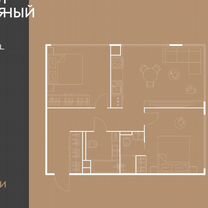 3-к. квартира, 55 м², 5/25 эт.