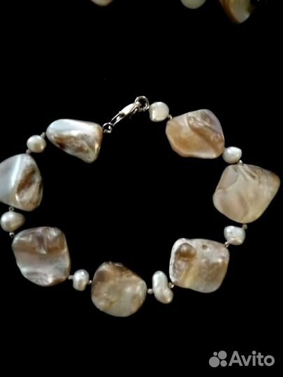 Эксклюзивный комплект с натуральным жемчугом