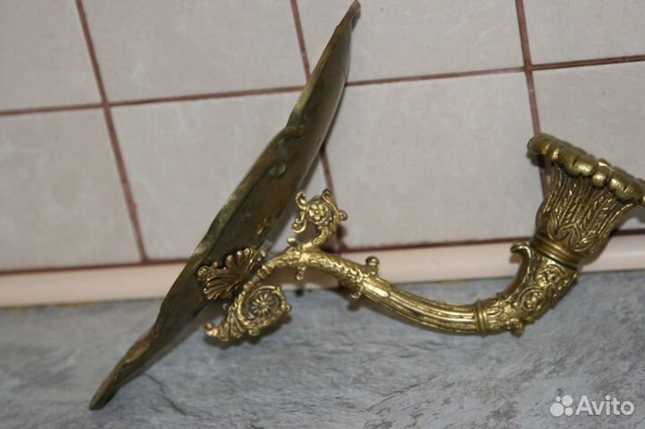 Парные настенные бра. бронза, золочение. 19 В