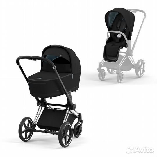 Коляска Cybex Priam IV 2в1 рама chrome black