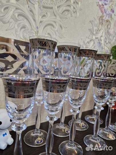 Бокалы и рюмки Богемское стекло