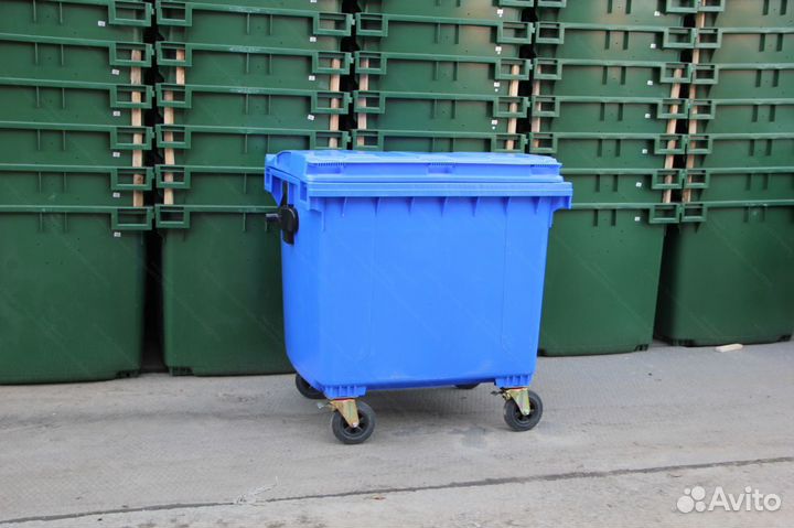 Пластиковый мусорный евроконтейнер 1100л-1374