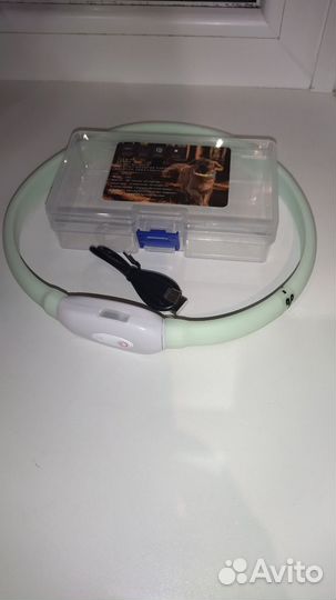 Светящийся ошейник для собак и кошек