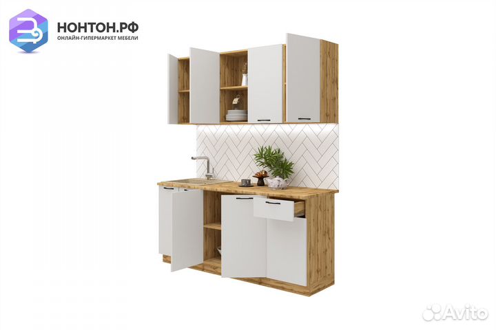 Кухня Валерия 1.8м серая