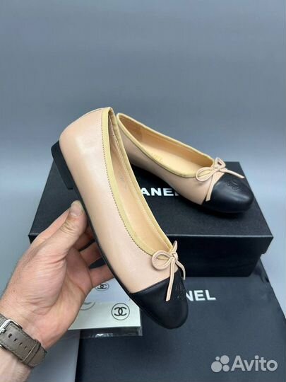 Балетки Chanel полностью кожаные р.36-41