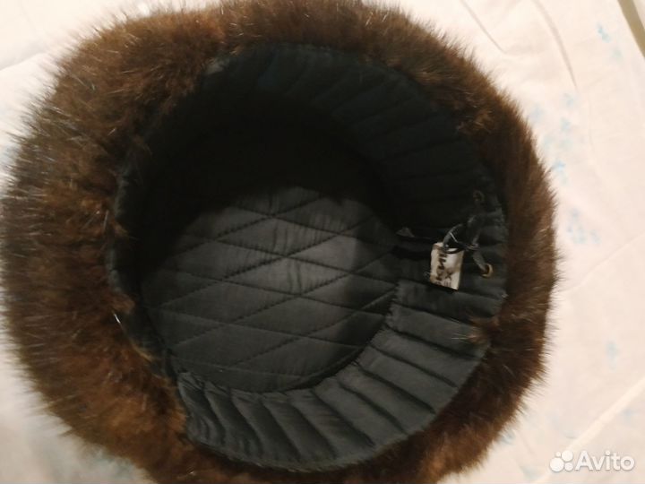Норковая шапка- ушанка мужская