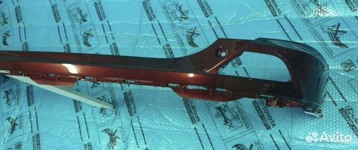 Верхний Бампер рав 4 бордовый задний без дефектов
