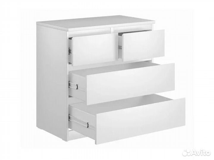Мальта комод 2+2 ящика 80х76 Белый