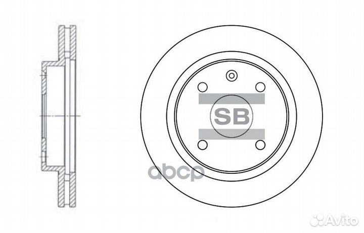 Диск тормозной передний sangsin brake SD3009 SD