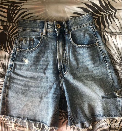 Шорты джинсовые stradivarius для девочек