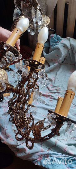 Люстра бронзовая