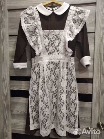 Школьный фартук и платье 46 размера