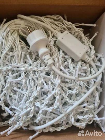 Гирлянда Бахрома уличная белый свет 6 м