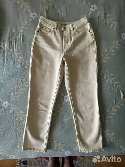 12 storeez джинсы xs бежевые