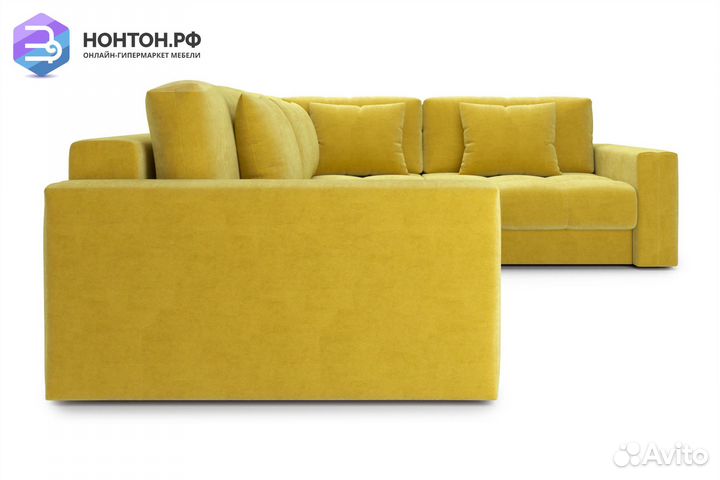 Диван угловой тик-так Монарх М3У1 горчичный