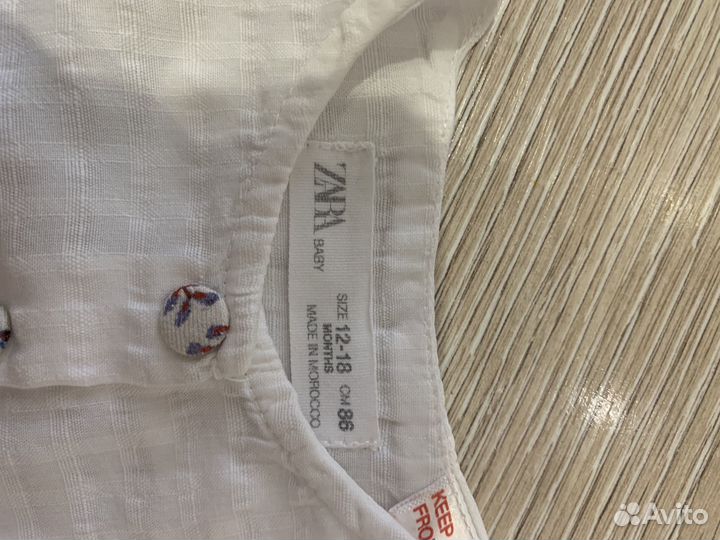 Рубашка zara для девочки 86
