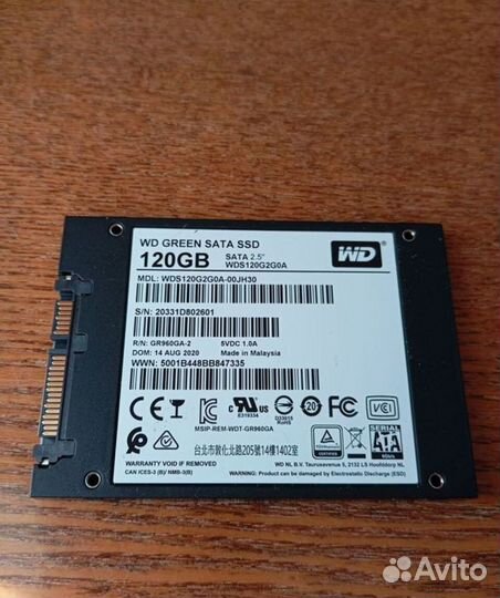 Ssd wd green 120 gb