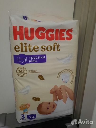 Huggies elite soft 3 (72шт)