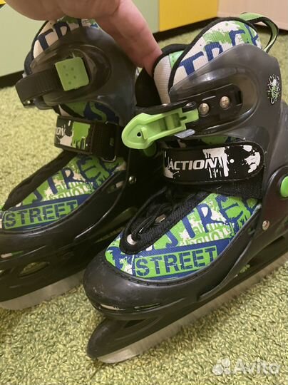 Коньки детские раздвижные 30 33